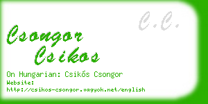 csongor csikos business card