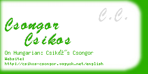 csongor csikos business card